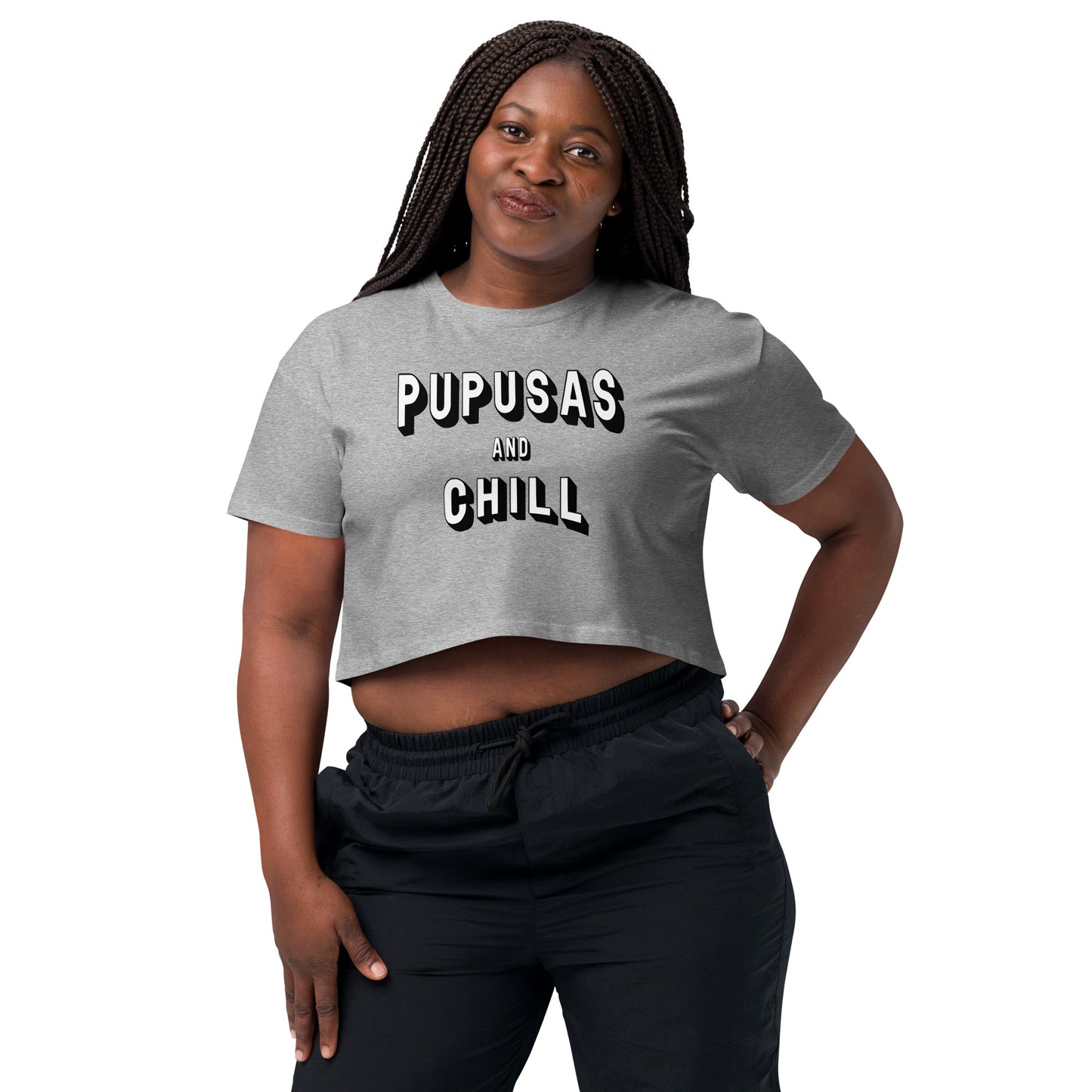 Pupusas and Chill Women’s Crop Top