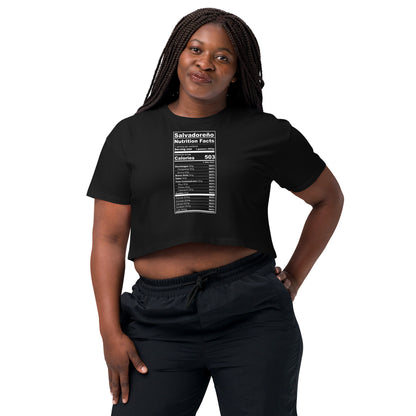 Nutrition Label Women’s crop top