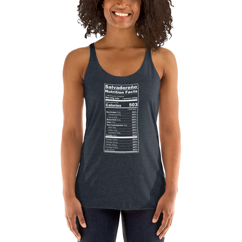 Nutrition Label Women's Racerback Tank