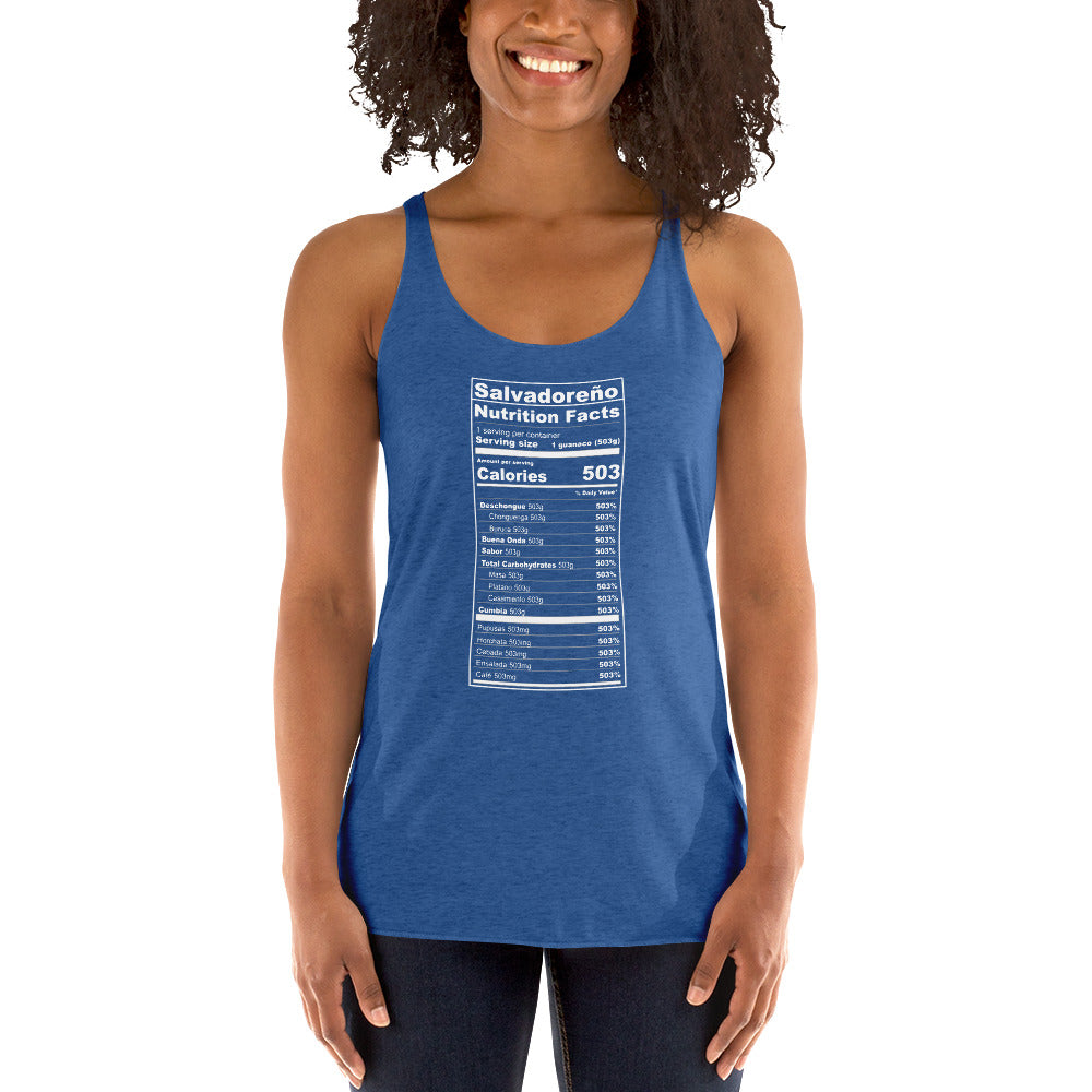 Nutrition Label Women's Racerback Tank